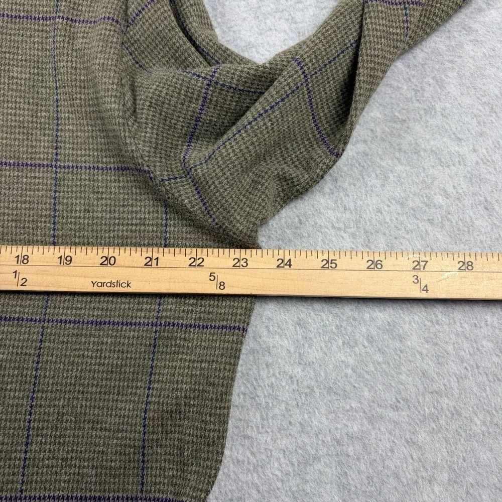 Polo Golf Ralph Lauren Sweater Men Large Houndstooth Pima Cotton Alpaca 1/4 Zip